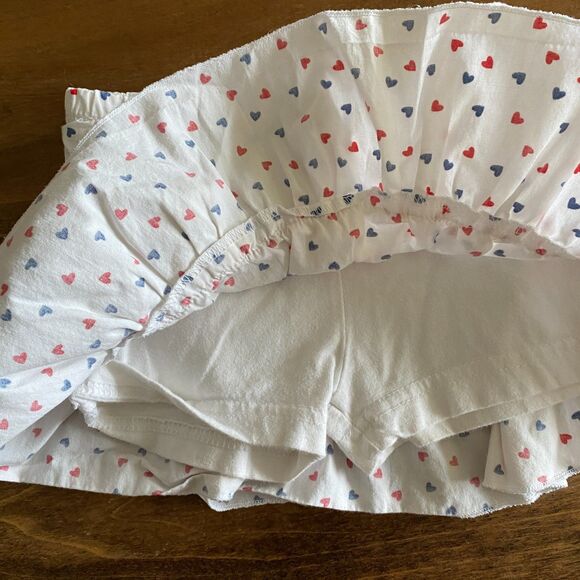 Faded Glory Patriotic Heart Print Skort Girls' 18 Months - Picture 4 of 8